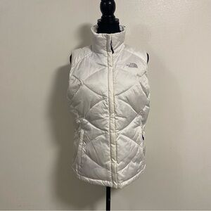 The North Face Vest Women's Size Medium White Quilted 550 down Puffer Vest